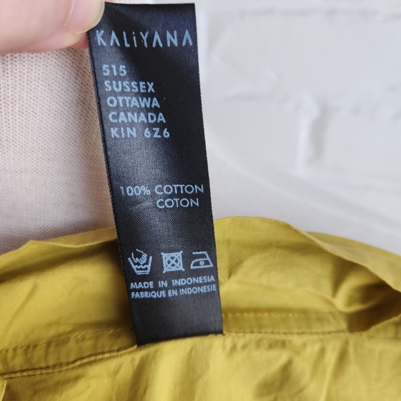 Kaliyana Akiko Top Cotton Sleeveless Long Lime Green Lagenlook Size 2 M/L - Picture 7 of 7